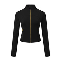 Spring And Summer Thin Double-sided Brushed Slim Fit Stretch Stand Collar Jacket