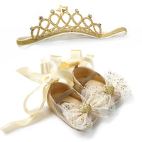 Baby Soft-soled Toddler Shoe Headwear 2-piece Set
