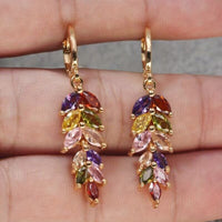 Fashionable 18K Gold Light-Luxury Zircon Earrings For Women