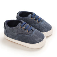 Fashionable And Cute 0-1 Year Old Baby Rubber-soled Canvas Toddler Shoes