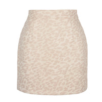Bronzing Leopard Suede Skirt European And American High Waist Skirt
