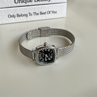 Golden Roman-style Square Watch For Women