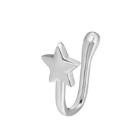 Copper Inlaid Zircon Star Love U Shaped Nose Clip