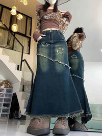 Women's Summer New Plus Size Cover Slim Mid-length A- Line Skirt