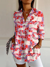 Women's Long-sleeved Printed Shirt