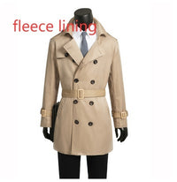 Trench Coat Slim-Fit Plus-Size British Style Mens Wear For Spring And Autumn Business Casual