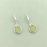 Retro-style Jade Earrings Fashionable Minimalist And Elegant