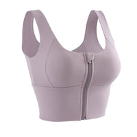 Women's Front Zipper High-strength Shockproof Fitness Bra