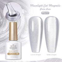 Mirror Porcelain White Cat's Eye White Moonlight Gel Nail Polish