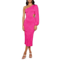 Cross-border Fashion Womens Sheath Hollow-out Off-Shoulder Slim-Fit Dress