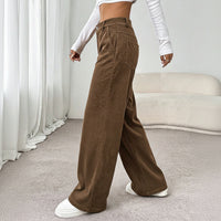 Women's Wide-leg Casual Straight-leg Corduroy Trousers