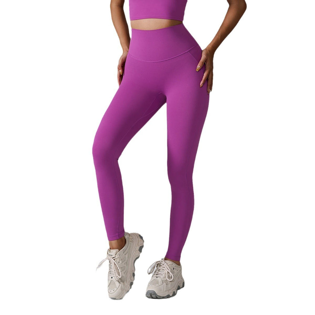 Yoga Pants Seamless Nude Feel High Waist Peach Pants Zero Sense Integrated Sports Yoga Pants Yoga Pants