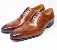New  First Layer Cowhide Oxford  Business Casual Men's Shoes