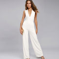 Women's Sexy V-neck Sleeveless Halter Jumpsuit