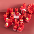 Red Cashmere Room Socks Thickened Warm Non-slip