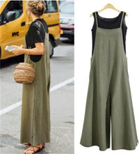 Women's Loose Slimming Casual Minimalist Jumpsuit With Straps