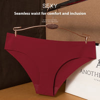 Simple Cotton Crotch Breathable Ice Silk Seamless One-piece Low Waist Briefs
