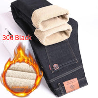Cashmere Jeans Men's Fleece-lined Thickened