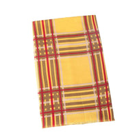 printed double-sided satin large plaid scarf