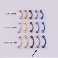 316L Medical Stainless Steel Spherical Eyebrow Nail Eyebrow Ring