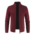 Autumn New Men's Cardigan Coat Casual Stand Collar Solid Color Men's Knitwear