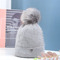 All-match Biker Plus Velvet Warm And Windproof Knitted Woolen Hat