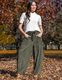 Women's Corduroy Loose-fit Wide-leg Pants