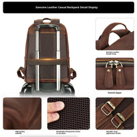 Men's Large Capacity Leather Backpack