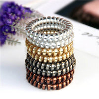 High Elasticity Electric Coil Bright Silver Hair Rope