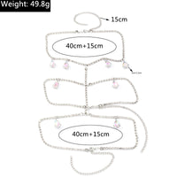 Women's Colored Stone Diamond Multilayer Body Chain