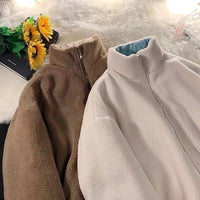 Corduroy Two-sided Wear Lambswool Cotton Jacket