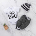 Girls' Suit With Striped Letter Print