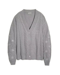 Cardigan Embroidery XINGX Loose And Idle Dinified Sweater