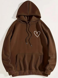 Street Pullover Long Sleeve Loose Fleece Hooded Women's Sweater