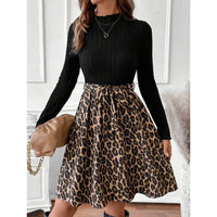 Retro Flare A-Line Elegant Casual Long-Sleeve Dress
