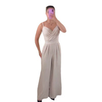 Women's Irregular Straight Jumpsuit With Suspenders