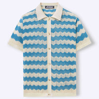 American-style Hollow Jacquard Corrugated Sweater