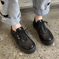 Leather Loafers Top Layer Cowhide Platform Bread Shoes