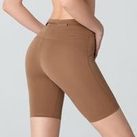 Women's High Waist Hip Lift Tight Drawstring Yoga Shorts