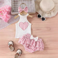 Baby Girl Two-piece Vest Top Puffy Little Short Dress Suit