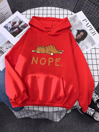 New Autumnwinter Cat-print Fleece Hoodiessoothing And Cozy