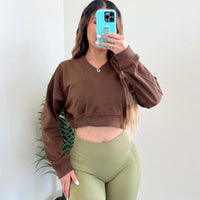 Women's Loose Casual Solid Color Hoodie Top