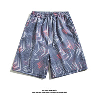Summer Ice Silk Thin Floral Loose Straight Fashion Brand Casual Home Five-point Quick-drying Shorts