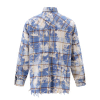 Fashion Personality Plaid Tie-dyed Shirt For Men