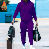Men's Loose-Fit Two-Piece Sports Sweatshirt Set