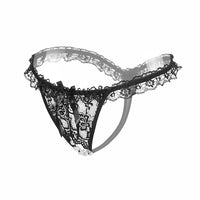 Thong Women's Pearl Massage Transparent Low Waist