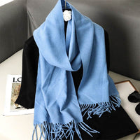 Solid Color Maillard Scarf Cashmere-like Women Warm Shawl