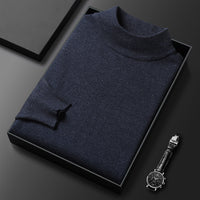 Men's Sweater Slim Fit Pure Color Half Collar Knitted Bottoming Shirt
