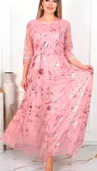 Summer New Style Gauze Round-Neck Womens Robe Dress