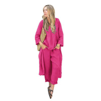Shirt And High-waisted Loose-fitting Pants Workwear Set